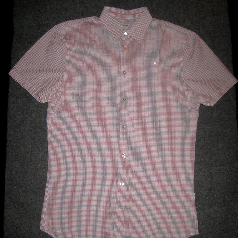 J. Lindeberg Gingham Checked Button-Up Medium - image 1